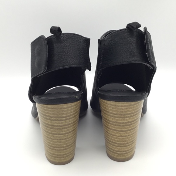 NWOB GAP Peep-Toe Booties Stack Block Heels - Picture 3 of 12